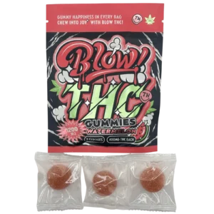 Blow THC Gummies 1200mg – Front Packaging UK Edition