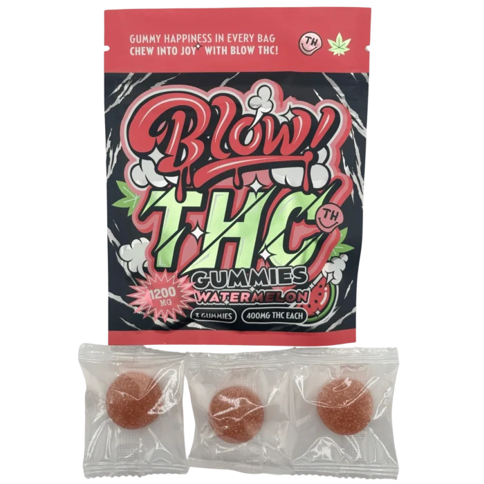 Blow THC Gummies 1200mg – Front Packaging UK Edition