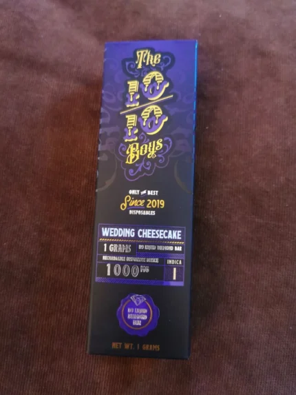 Wedding Cheesecake 1g THC vape pen by 1010